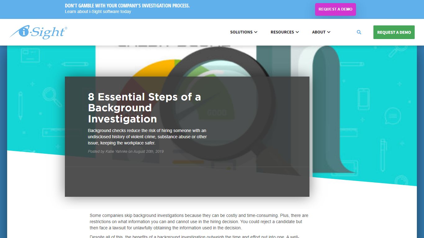 8 Essential Steps of a Background Investigation | i-Sight